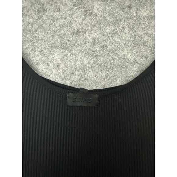 SKIMS Black Soft Lounge Round Neck Maxi Slip Dress Size Medium New - Picture 7 of 7